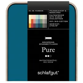 schlafgut Pure Boxspring 120 x 200 - 130 x 220 cm petrol deep