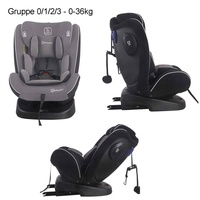 Nova Kindersitz Baby Autositz Bordeaux Grau Reboarder 360° Isofix 0-36 kg Basis