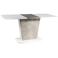 Esstisch Säulentisch Esszimmertisch 110-145x68cm weiß beton ausziehbar 83783716
