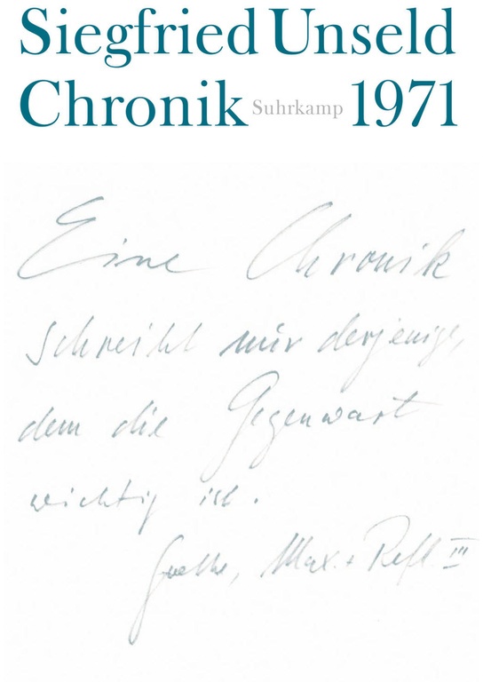 Chronik - Siegfried Unseld, Leinen