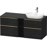 Duravit D-Neo Konsolenwaschtischunterbau wandhängend Eiche Schwarz Matt 1400x550x664 mm à DE4970R341 DE4970R34160000,