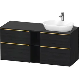 Duravit D-Neo Konsolenwaschtischunterbau wandhängend Eiche Schwarz Matt 1400x550x664 mm à DE4970R341 DE4970R34160000,