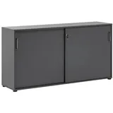 MÖBELPARTNER Schiebetürenschrank 1500, 701489 anthrazit 2 Fachböden 160,2 x 41,0 x 84,2 cm