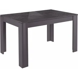 INOSIGN Esstisch "Miro", grau (anthrazit hochglanz lack mit siebdruck), B:137cm H:79cm T:90cm, Tische, Esstisch, Breite 137 - 185 cm