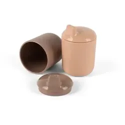 dantoy TINY BIO Schnabeltassen Set, sandfarben/braun