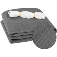 Woltu Sonnensegel Dreieck HDPE 360 x 360 x 510 cm Grau