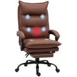 Vinsetto Massage-Bürostuhl Kunststoff Braun