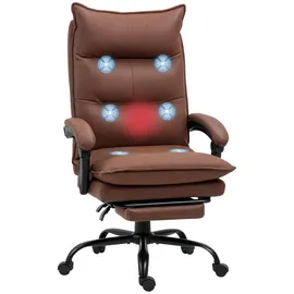 Vinsetto Massage-Bürostuhl Kunststoff Braun