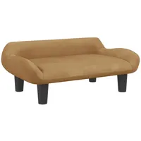 vidaXL Kindersofa Braun 70x40x24 cm Samt