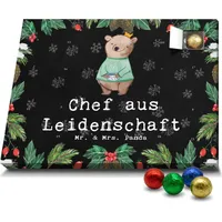 Mr. & Mrs. Panda Schoko Adventskalender Chef Leidenschaft - Schwarz - Geschenk, Führungskraft, Schokoladen Adventskalender, Firmeninhaber, Wellnes... - Schwarz