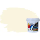 RyFo Colors Silikonharz Fassadenfarbe Lotuseffekt Trend Hauch von Gelb 1l - bunte Fassadenfarbe, weitere Gelb Farbtöne und Größen erhältlich, Deckkraft Klasse 1