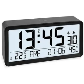 ADE Digitaler Funkwecker schwarz
