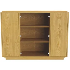 AC ANGEL CERDÁ Highboard 110 x 140 x 50 cm Walnuss / Schwarz