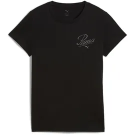 Puma Ess Script Kurzarm-T-Shirt Black XS
