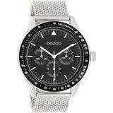 Oozoo Herren Armbanduhr Timepieces Analog Metall Mesh silber UOC11113