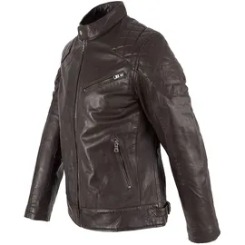 Rock Creek Lederjacke dunkelbraun S