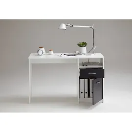 FMD Schreibtisch Jackson weiß/schwarz