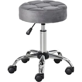 Homcom Salonstuhl mit Rädern Drehbar 35 x 35 x 49-61cm