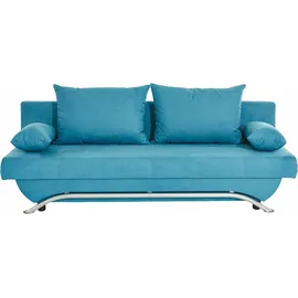 Jockenhöfer Schlafsofa Kunstleder 2-Sitzer Blau