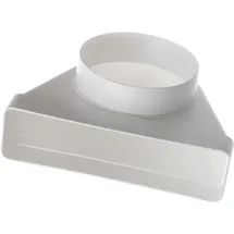 Europlast Ø 125mm-220x55mm Umlenkstück 90°, Rund-eckig Flachkanal Abluftkanal Abluft Lüftungsrohr, Rohr/Kanalverbinder