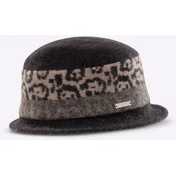 Ballonmütze CASUAL LOOKS, Damen, schwarz (schwarz, gemustert), Wolle, Mützen