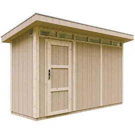 TIMBELA Gartenhaus 4,12 x 1,61 m Grau