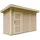 TIMBELA Gartenhaus 4,12 x 1,61 m Grau
