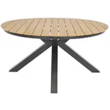 Lesli Living Gartentisch Gartentisch Tafel rund 150cm Arezzo braun