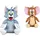 HL Großhandel Tom und Jerry Set Plüschtiere 20 cm mehrfarbig