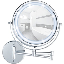 Wenko LED Wandspiegel »Lumi« 5-fach Vergrößerung silber