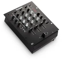Numark M4 3-Kanal Scratch DJ Mixer, Rack-montierbar mit 3-Band EQ, Mikrofoneingang und austauschbarem Crossfader mit Reverse und Slope-Kontrollen