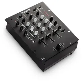Numark M4 3-Kanal Scratch DJ Mixer, Rack-montierbar mit 3-Band EQ, Mikrofoneingang und austauschbarem Crossfader mit Reverse und Slope-Kontrollen