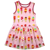 Toby Tiger Kinder Kleid mit Eiscreme Print in rosa | Gr.: 86