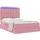 vidaXL Bett mit Stauraum und LED mit Matratze Rosa 140 x 190 cm Samt