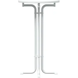 vidaXL Bartisch Ø60 x 110 cm Weiß