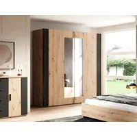 Ims helvetia Schwebetürenschrank Sigma Kleideschrank 200x64x213cm artisan eiche schwarz