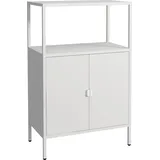 [en.casa] Aktenschrank Hailuoto 70x40x110cm Hellgrau