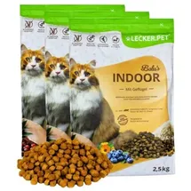 Lyra Pet 7,5 kg Lecker.Pet® Balu's Indoor Geflügel Katzenfutter Trockenfutter Vollnahrung