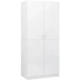 vidaXL Kleiderschrank Hochglanz-Weiß 80x52x180 cm Holzwerkstoff