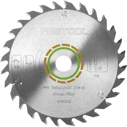 FESTOOL Universal Sägeblatt Wechselzahn (WZ) positiv/negativ - 160 x 2,2