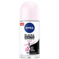 NIVEA Black&White Invisible Clear Roll-On Antiperspirant 50ml