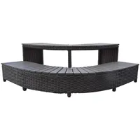 Canadian Spa Ecktreppe - für quadratische Whirlpools dunkelbraun