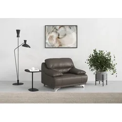 Sessel COTTA "Maranello", braun (cocoa), B:118cm H:86cm T:93cm, Sessel, Einzelsessel