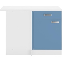 wiho Küchen Eckunterschrank »Husum«, 110 cm breit blau