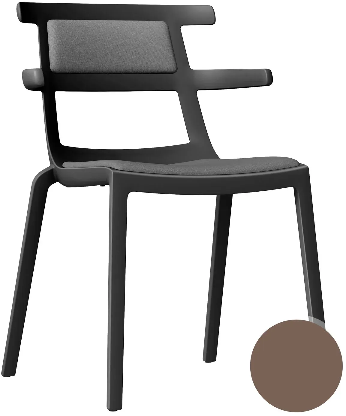 Resol »Tokyo« Outdoor Stuhl gepolstert Black / Mineral Blue