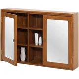 MCW Teak-Spiegelschrank MCW-M85, Badspiegelschrank, hochwertiges B-Grade-Teak (Kernholz, 20-30 Jahre), 70x100x20cm