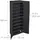 Relaxdays Schuhschrank, 30 Paar Schuhe, magnetische Türen, Stecksystem, Stoffschrank HBT: 168 x 61 x 31,5 cm, anthrazit