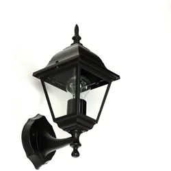 Licht-Erlebnisse Außenwandleuchte TIROL Schwarz Landhaus IP44 E27 Nostalgische Wandleuchte Vintage Hof, CX220201