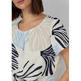 s.Oliver Crêpe-Bluse mit All-over-Print und Schmuckkante Mehrfarbig XS
