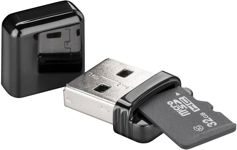 Kartenlesegerät USB 2.0 zum Lesen von Micro SD Speicherkartenformaten, liest Micro SD, Micro SDHC, Micro SDXC und T-Flash Serie Speic